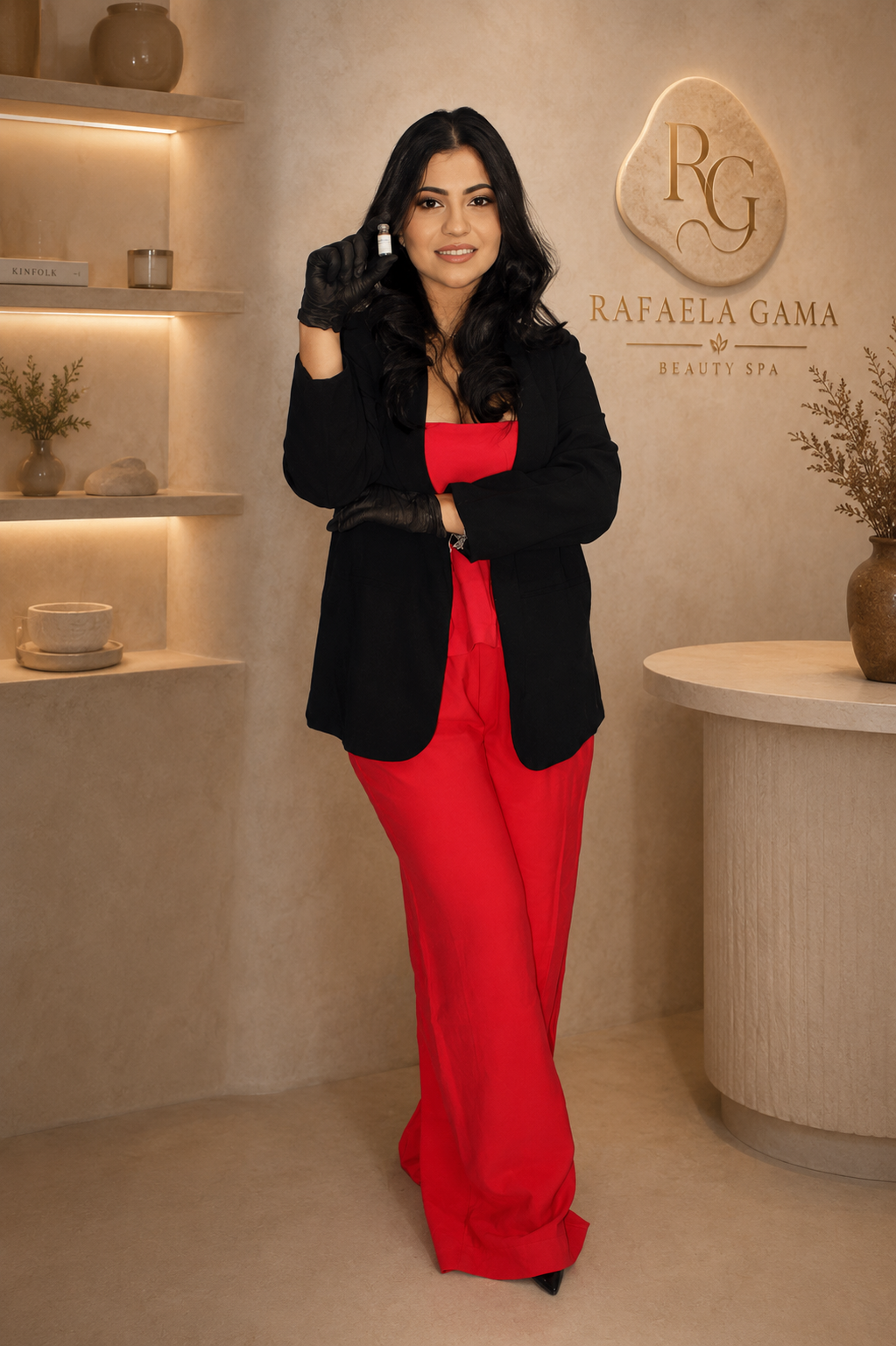 Rafaela Gama no espaço do beauty spa